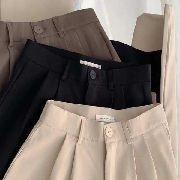 Calça Feminina de Cintura Alta - Retas, Estilo Office. - Imagem 5