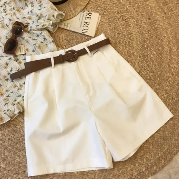 Shorts Feminino Verão - Cintura Alta, Perna Larga. - Imagem 3