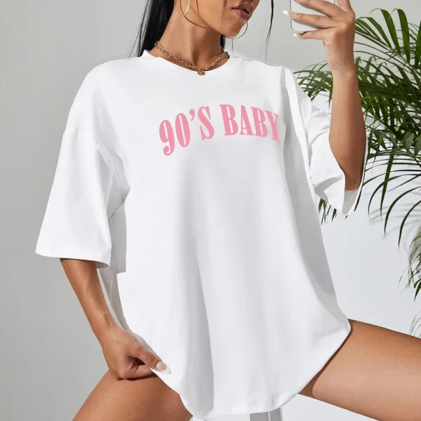 amiseta Feminina Oversized Algodão - Imagem 2