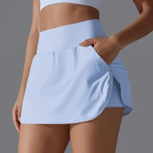Shorts Feminino de Ginástica com Bolsos e Secagem Rápida.
